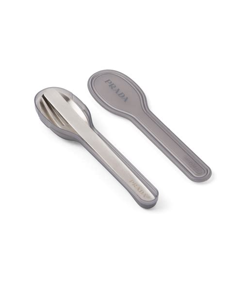 prada utensil set|Steel Gray Stainless Steel Cutlery Set .